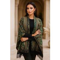 Lemon Daisy Accessories Women's Mina Autumn Winter Scarf Shawl in Green