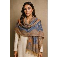 Lemon Daisy Accessories Women's Mina Autumn Winter Scarf Shawl in Blue
