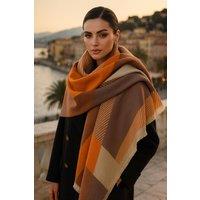 Lemon Daisy Accessories Women's Andi Winter Scarf Shawl in Orange