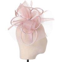 PEACH ACCESSORIES Women's Jewelled Temptation Exquisite Feathered Fascinator in Dusty Pink