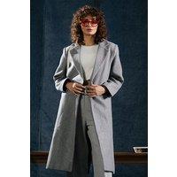 Zafosh Women's WoolBlend Over coat - Relaxed Fit, Stylish Winter Outerwear in Grey | Size: XL