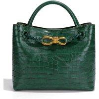 PEACH ACCESSORIES Women's Belle Croc Elegant Handbag in Green