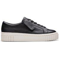 Clarks Women's Mayhill Walk Black Leather Trainers | Size: 4-Standard Fit