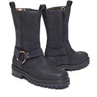 Moshulu Women's 'Firth' Squared Toe Biker Boot in Black | Size: 7