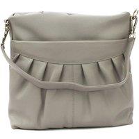 Eastern Counties Leather Women's Leona Ruched Leather Handbag in Light Grey