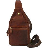 Eastern Counties Leather Women's Joey Distressed Leather Crossbody Bag in Tan