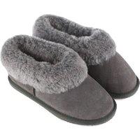 Eastern Counties Leather Women's Sheepskin Lined Slipper Boots in Grey | Size: 9