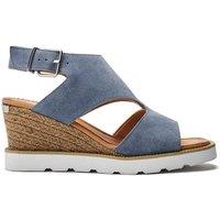 Moda In Pelle Women's 'Mapel' Suede Wedges in Light Blue | Size: 5