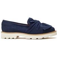 Moda In Pelle Women's 'Eves' Alcantara Loafers in Navy | Size: 4