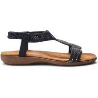 b.soleful Women's 'Sarelle' Porvair Sandals in Black | Size: 7