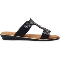 b.soleful Women's 'Lyrah' Porvair Sandals in Black | Size: 8
