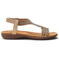 b.soleful Women's 'Sarelle' Porvair Sandals in Beige | Size: 2