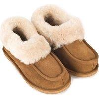 Eastern Counties Leather Women's Sheepskin Lined Slipper Boots in Beige | Size: 3