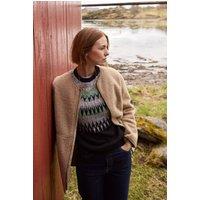 Weird Fish Women's Cedar Metallic Fair Isle Jumper in Black | Size: 8