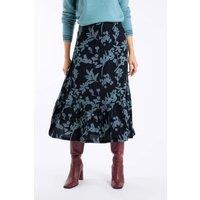 Weird Fish Women's Minnerve Viscose Tiered Maxi Skirt in Light Green | Size: 16