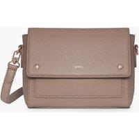 Serla Women's Victoria Real Leather Crossbody Bag in Taupe