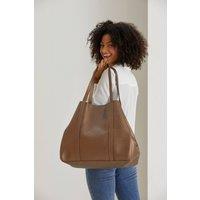 Belissh Women's Vegan Leather Weekend Bag with Matching Crossbody - 2 Pc Set in Gold