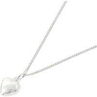 Harfi Women's Minimalist Puffed Heart Sterling Silver Necklace | Size: 18 inches