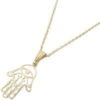Harfi Women's Hamsa Hand Protective Charm Gold Plated Necklace | Size: 18 inches