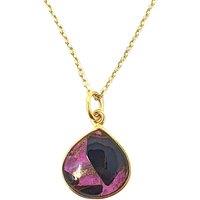 Harfi Women's 18ct Gold Vermeil Plated Ruby Necklace