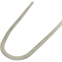 Harfi Women's Herringbone Rhodium Filled Silver 4mm 18 Inch Snake Necklace in Gold | Size: 18 inches