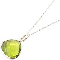 Harfi Women's Sterling Silver Peridot August Birthstone Necklace | Size: 18 inches