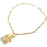 Harfi Women's Raw Citrine November Birthstone Satellite Bracelet in Gold | Size: 7 inches