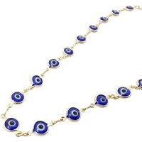 Harfi Women's Evil Eye Charm Gold Plated Protection Necklace | Size: 18 inches