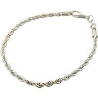 Harfi Women's Rope Chain Shiny Silver Minimalist Elegant Bracelet in Gold | Size: 7 inches