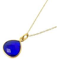 Harfi Women's Sapphire September Birthstone Gold Plated Necklace | Size: 18 inches