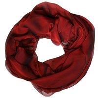 Dolce & Gabbana Women's Silk Wrap Shawl Scarf with Logo Details in Red