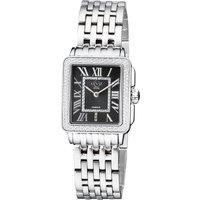 GV2 Women's Padova, Swiss Quartz Watch, Black Dial, 316L Stainless Steel, & Sapphire Crystal in Silver