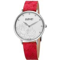 August Steiner Women's Solvaira Bloom 36mm Japanese Quartz Classic in Red