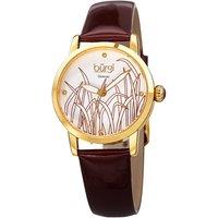 Burgi Women's BUR173 Casual Watch Round Case in White