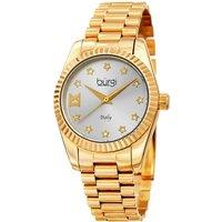 Burgi Women's BUR194 Casual Watch Round Case in Silver