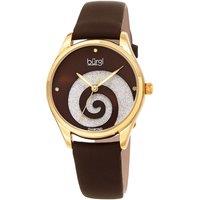 Burgi Women's Auravelle Prestige 34mm Quartz Elegant in Brown