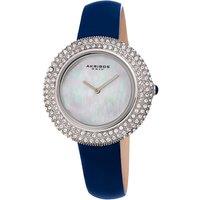 Akribos Women's Lumirelia Halo 36mm Quartz Fashion in Blue