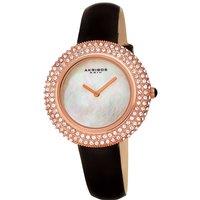 Akribos Women's Lumirelia Halo 36mm Quartz Fashion in Black