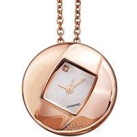 Akribos Women's Veloura Pendant 28mm Quartz Jewelry Watch in White
