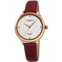 Akribos Women's Floravelle Classic 34mm Quartz Fashion in Silver