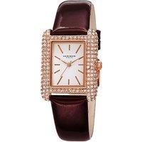 Akribos Women's Avorelle Deco 27mm Quartz Fashion in Brown