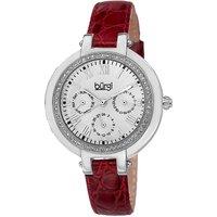 Burgi Women's Valencia Timepiece 38mm Quartz Multi-Function in Silver