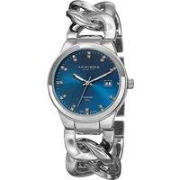 Akribos Women's AK759 Casual Watch Round Case in Blue