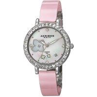 Akribos Women's AK762 Casual Watch Round Case in White