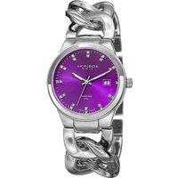 Akribos Women's AK759 Casual Watch Round Case in Purple
