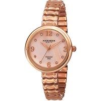 Akribos Women's AK765 Casual Watch Round Case in Pink