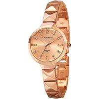Akribos Women's AK793 Casual Watch Round Case in Rose Gold
