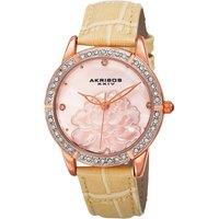 Akribos Women's Auralyn Bloom 36mm Quartz Fashion in Pink