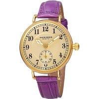Akribos Women's AK828 Casual Watch Round Case in Gold