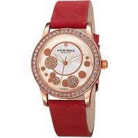 Akribos Women's Astrielle Bloom 34mm Quartz Fashion in Rose Gold